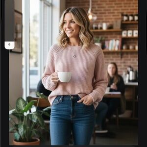 J. Crew Soft Pink Crew Neck Sweater